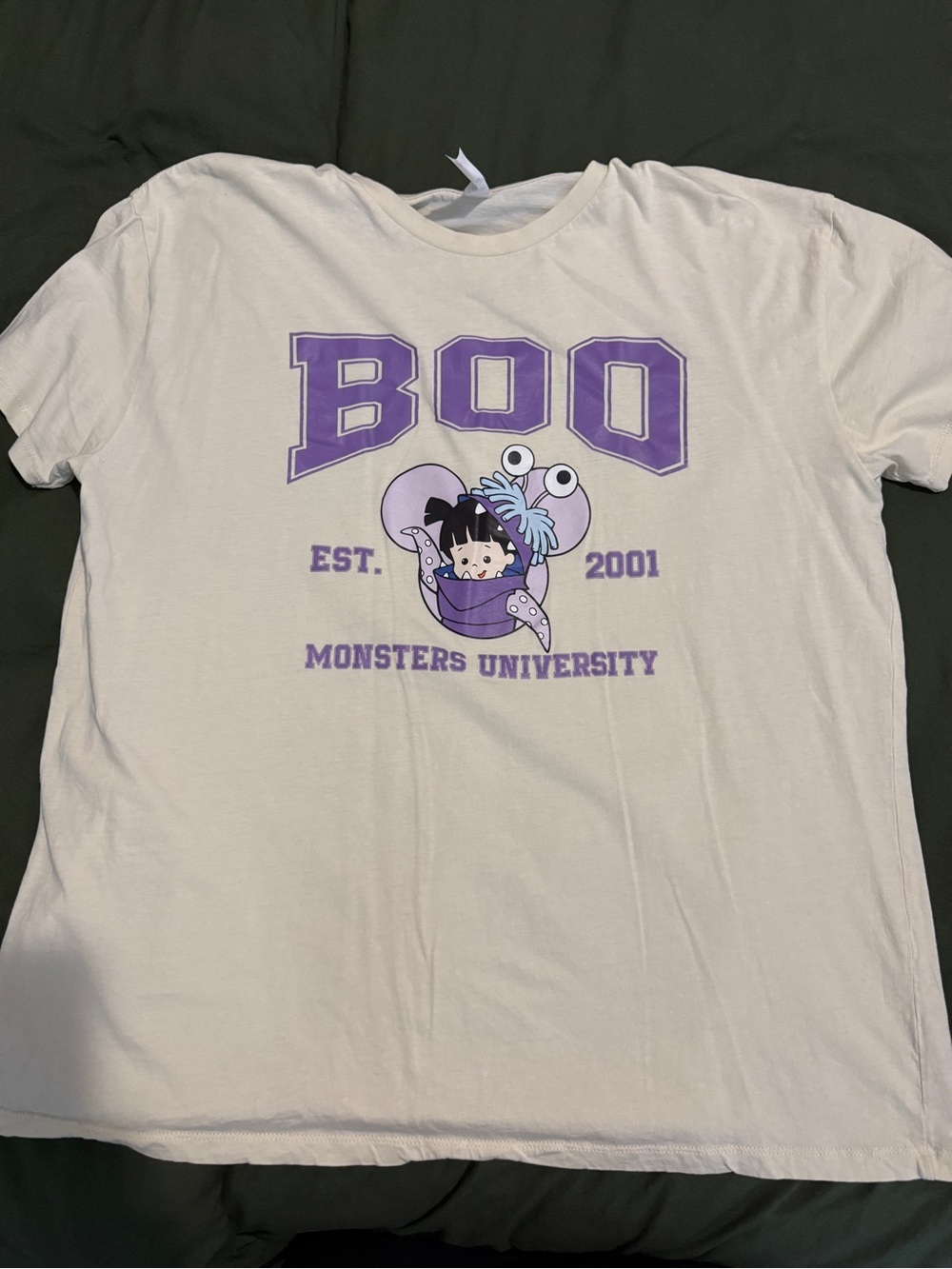 Monsters University 'Boo' Graphic woman’s tee - White & Purple